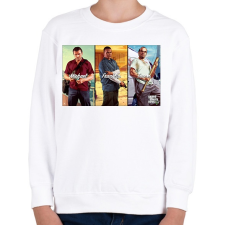 PRINTFASHION GTA V - Gyerek pulóver - Fehér gyerek pulóver, kardigán