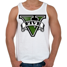 PRINTFASHION GTA V logo - Férfi atléta - Fehér atléta, trikó