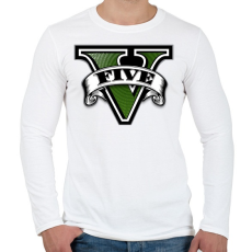 PRINTFASHION GTA V logo - Férfi hosszú ujjú póló - Fehér