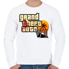 PRINTFASHION GTA Vice City - Férfi pulóver - Fehér
