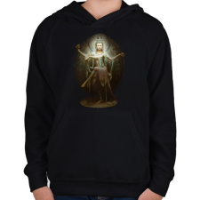PRINTFASHION Guan Yin as Lord Shiva - Gyerek kapucnis pulóver - Fekete gyerek pulóver, kardigán