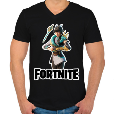 PRINTFASHION Guardian Lin - fortnite - Férfi V-nyakú póló - Fekete férfi póló
