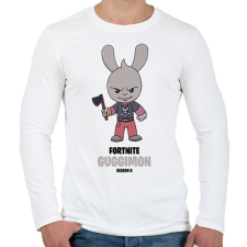 PRINTFASHION Guggimon - Fortnite Season 8 - Férfi hosszú ujjú póló - Fehér férfi póló