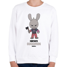PRINTFASHION Guggimon - Fortnite Season 8 - Gyerek pulóver - Fehér gyerek pulóver, kardigán