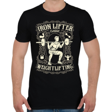 PRINTFASHION Guggolás vassal - Férfi póló - Fekete