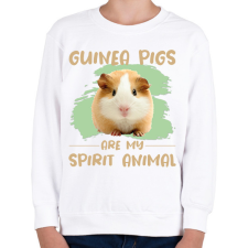 PRINTFASHION Guinea pigs are my spirit animal - Gyerek pulóver - Fehér gyerek pulóver, kardigán
