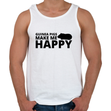 PRINTFASHION Guinea pigs make me happy - Férfi atléta - Fehér