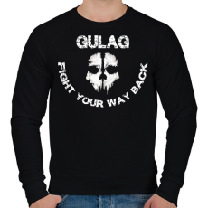 PRINTFASHION Gulag - Fight your way back - Férfi pulóver - Fekete