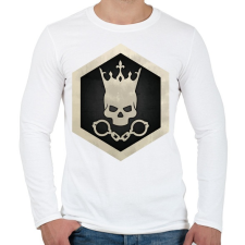 PRINTFASHION Gulag King - Férfi hosszú ujjú póló - Fehér férfi póló