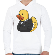 PRINTFASHION Gumikacsa vőlegény - Férfi kapucnis pulóver - Fehér