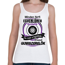 PRINTFASHION Gumiszerelő - Női atléta - Fehér