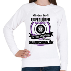 PRINTFASHION Gumiszerelő - Női pulóver - Fehér