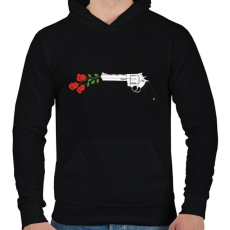 PRINTFASHION GUNsNDROSE - Férfi kapucnis pulóver - Fekete