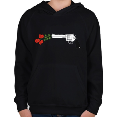 PRINTFASHION GUNsNDROSE - Gyerek kapucnis pulóver - Fekete