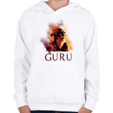 PRINTFASHION GURU - Gyerek kapucnis pulóver - Fehér