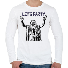 PRINTFASHION Guru party - Férfi hosszú ujjú póló - Fehér