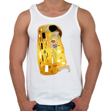 PRINTFASHION Gustav Klimt - A csók - Férfi atléta - Fehér atléta, trikó
