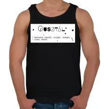 PRINTFASHION Gusztál - Férfi atléta - Fekete atléta, trikó