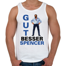 PRINTFASHION Gut, Besser, Spencer - Férfi atléta - Fehér