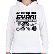 PRINTFASHION GYÁRI kocsi - Női kapucnis pulóver - Fehér női pulóver, kardigán