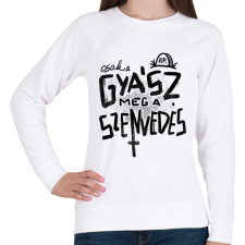 PRINTFASHION Gyász meg a szenvedés fekete - Női pulóver - Fehér női pulóver, kardigán