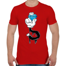 PRINTFASHION Gyémánt a zsebbe - Férfi póló - Piros férfi póló