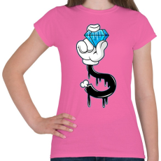 PRINTFASHION Gyémánt a zsebbe - Női póló - Rózsaszín