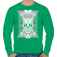 PRINTFASHION Gyémánt koponya - Férfi pulóver - Zöld