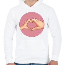 PRINTFASHION Gyerek és szülő szeretet - Férfi kapucnis pulóver - Fehér férfi pulóver, kardigán