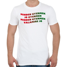 PRINTFASHION GYERMEK - Férfi póló - Fehér