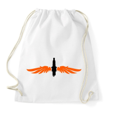 PRINTFASHION gyertya-szarny-orange-black - Sportzsák, Tornazsák - Fehér tornazsák