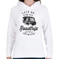 PRINTFASHION Gyerünk kirándulni - Női kapucnis pulóver - Fehér