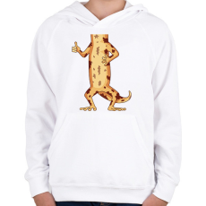 PRINTFASHION Gyíkember - Gyerek kapucnis pulóver - Fehér