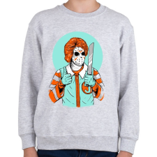 PRINTFASHION Gyilkos bohóc - Gyerek pulóver - Sport szürke gyerek pulóver, kardigán