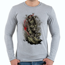 PRINTFASHION Gyilkos - Férfi hosszú ujjú póló - Sport szürke