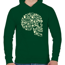 PRINTFASHION Gyilkos füst - Férfi kapucnis pulóver - Sötétzöld