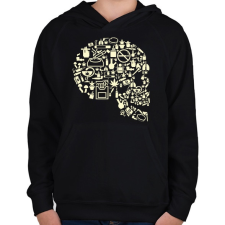 PRINTFASHION Gyilkos füst - Gyerek kapucnis pulóver - Fekete gyerek pulóver, kardigán