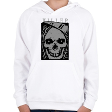 PRINTFASHION Gyilkos - Gyerek kapucnis pulóver - Fehér gyerek pulóver, kardigán