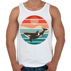 PRINTFASHION Gyilkosbálna - Férfi atléta - Fehér