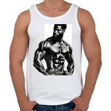 PRINTFASHION Gym 01 - Férfi atléta - Fehér