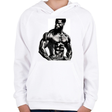 PRINTFASHION Gym 01 - Gyerek kapucnis pulóver - Fehér gyerek pulóver, kardigán