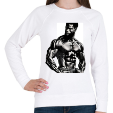 PRINTFASHION Gym 01 - Női pulóver - Fehér női pulóver, kardigán