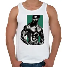 PRINTFASHION Gym 02 - Férfi atléta - Fehér atléta, trikó