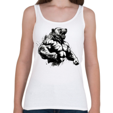 PRINTFASHION Gym bear - Női atléta - Fehér