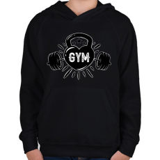 PRINTFASHION gym - Gyerek kapucnis pulóver - Fekete