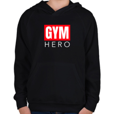 PRINTFASHION GYM HERO - Gyerek kapucnis pulóver - Fekete