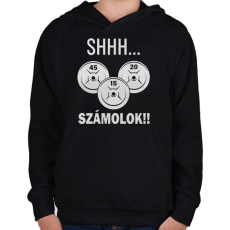 PRINTFASHION GYM things - Gyerek kapucnis pulóver - Fekete