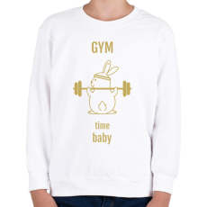 PRINTFASHION gym time baby  - Gyerek pulóver - Fehér