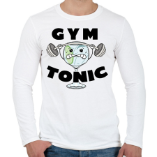 PRINTFASHION Gym tonic - Férfi hosszú ujjú póló - Fehér férfi póló