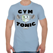 PRINTFASHION Gym tonic - Férfi póló - Világoskék férfi póló